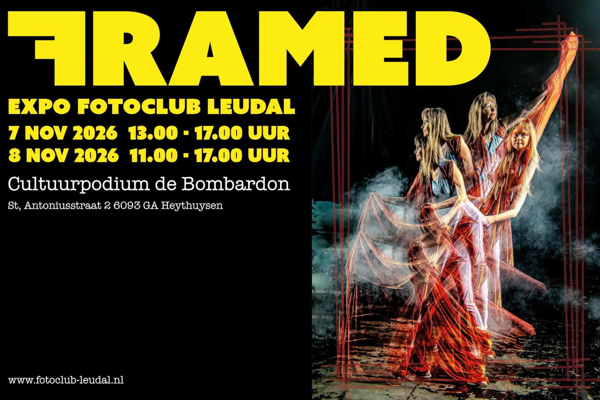 7 en 8 november 2026 presenteert Fotoclub Leudal de tentoonstelling Framed.